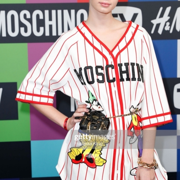 h&m moschino baseball dress